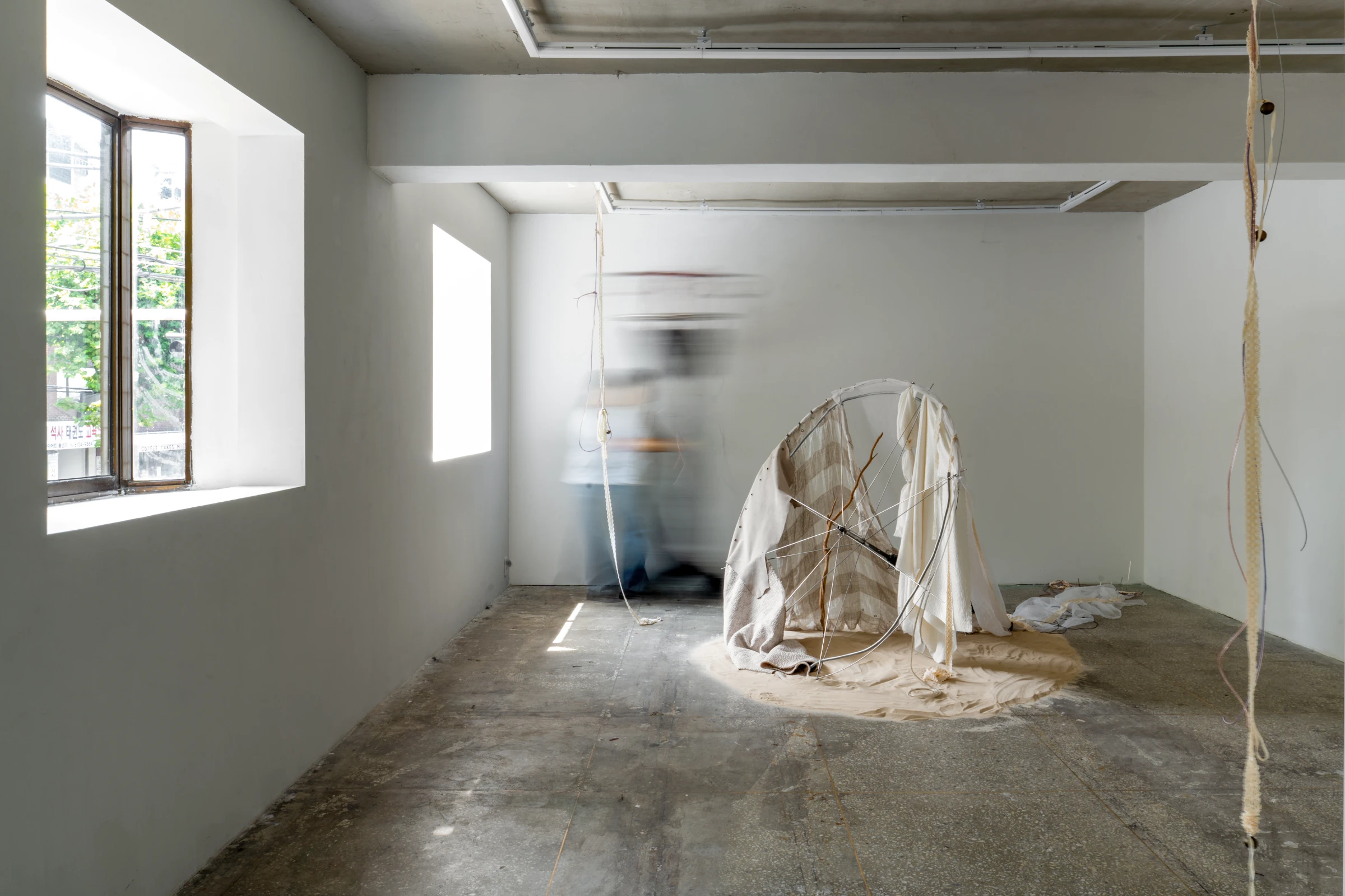The Eerie Whispers, Realtime sound interaction at SPACE TUM, 2026. Photo: Haegyu Lee